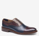 Burgundy/Navy/Tan Hand-Finished Full-Grain Leather