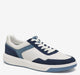 White Full Grain Leather/Blue/Navy Suede