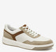 White Full Grain Leather/Taupe Suede
