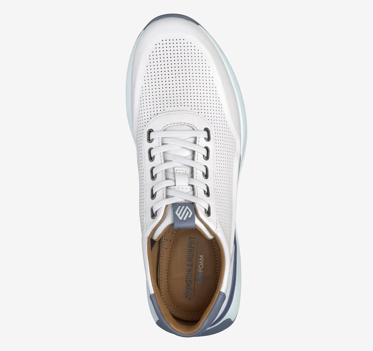White/Gray Full-Grain Leather