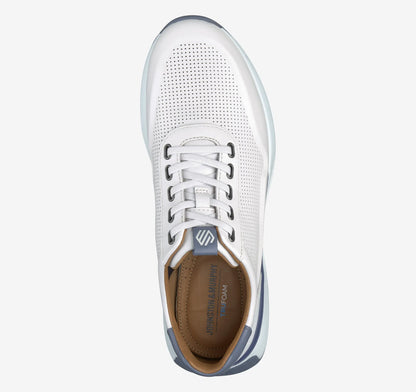 White/Gray Full-Grain Leather