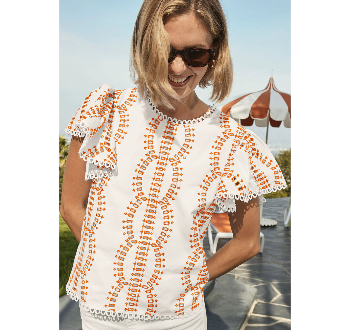 White/Orange